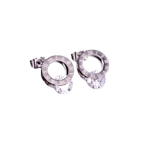 Titanium Steel Earrings for Women Summer Korean Temperament Internet Celebrity Roman Numeral High-end Earrings  New Trendy Earrings