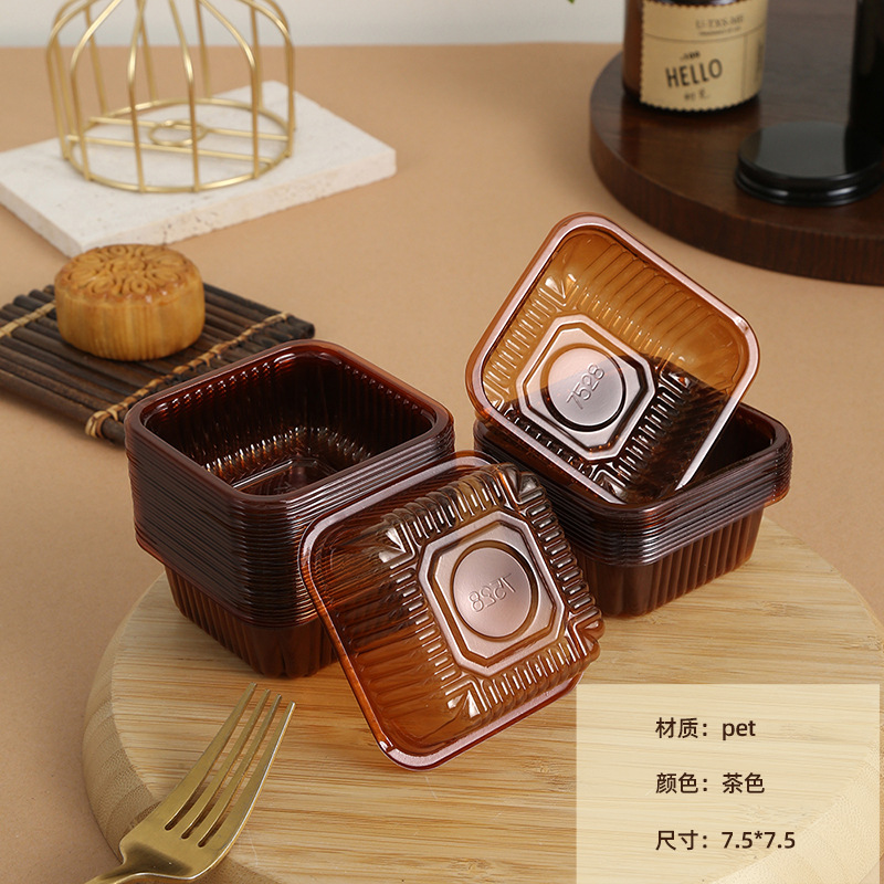 Producto titular de la torta de La Luna engrosada titular de la parte inferior de la torta de la yema de huevo caja de la ampolla caja de embalaje bandeja de plástico de calidad alimentaria al por mayor