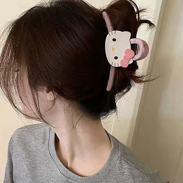 Пин-краб Hello Kitty, милый краб, акула, зажим для волос, новая коллекция, стиль высокого качества