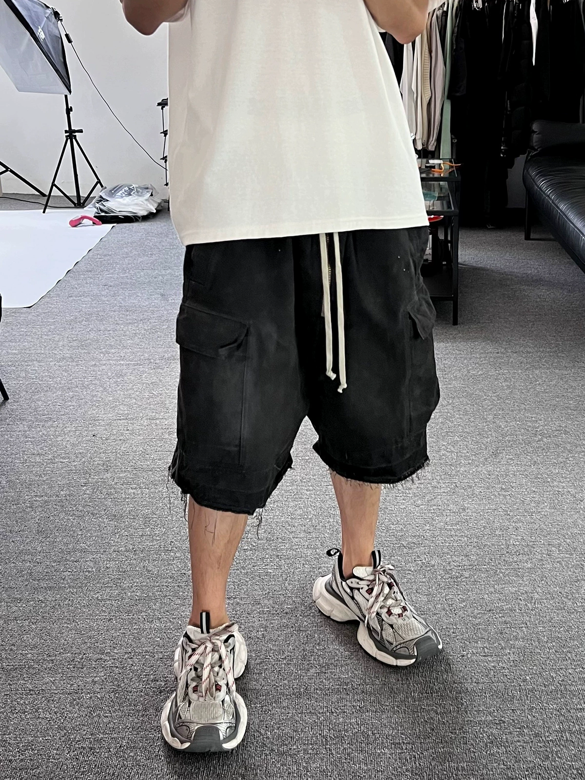 Mijko Мужская и женская стильная вещь Rick Style High Street Stroke Cat Merit pants мужские и женские карманы джинсовые шорты