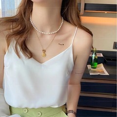 高品質小吊帶背心女夏內搭緞面外穿別致絕美美背辣妹一體無袖上衣