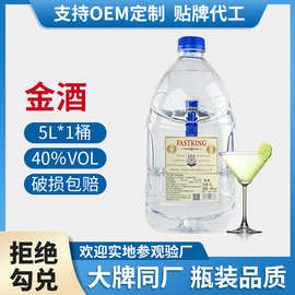 5升桶装金酒杜松子酒gin酒长岛冰茶基酒金汤力酒鸡尾酒调酒洋酒