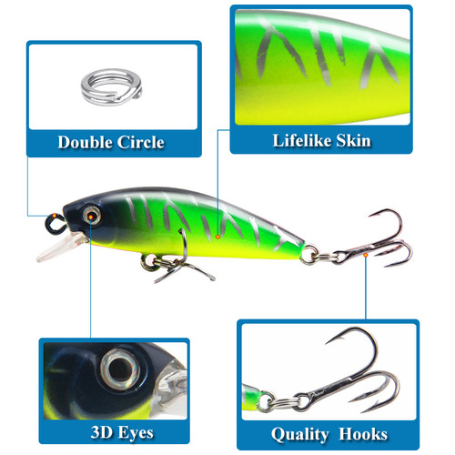 Lure Minnow New Model Lure 4.5cm/3g Submerged Fake Baits for Pike and Perch Fish Attractants Simulation Fishing Baits