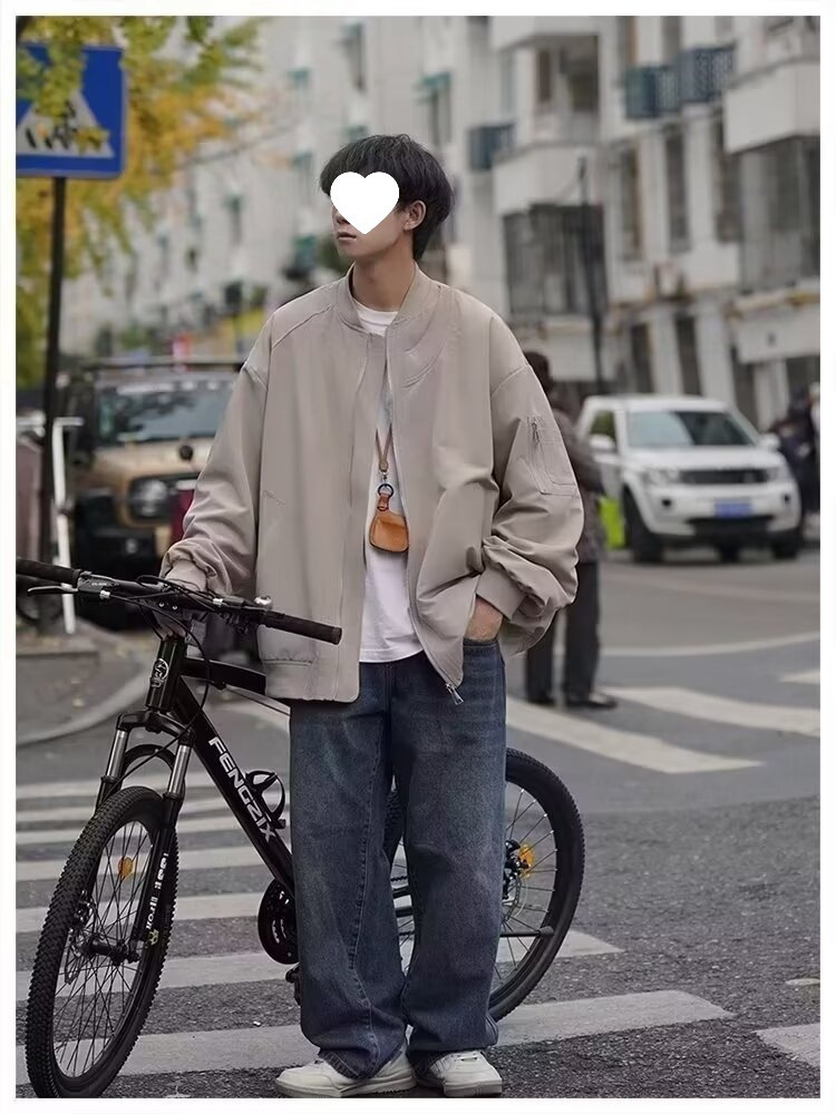 Herren Piloten Baseballjacke Mit Stehkragen Für Den Herbst_voghion.com