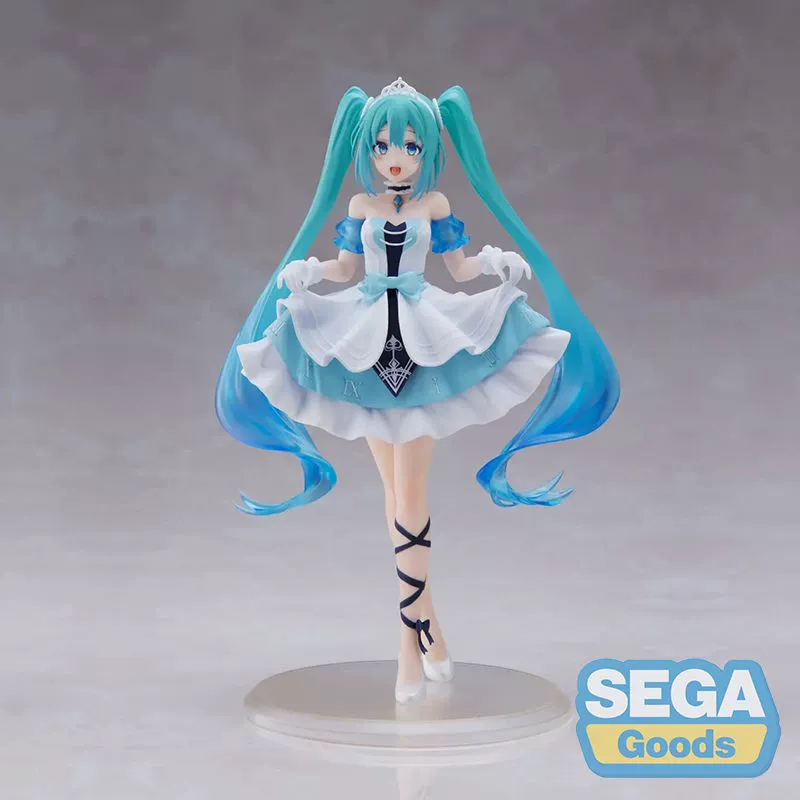 Фигурка (TAITO) Hatsune Miku 16th anniversary длинноволосая принцесса, предкрашеная ≈18 см