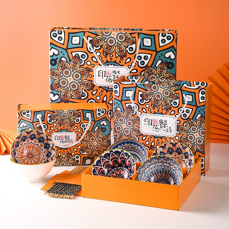 Creative ceramic tableware, set, full set, high-quality style, Birthday gift