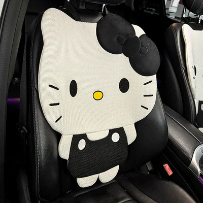 all seasons, summer cool linen — Seat cushion, seat cover - black-and-white-kt-backrest