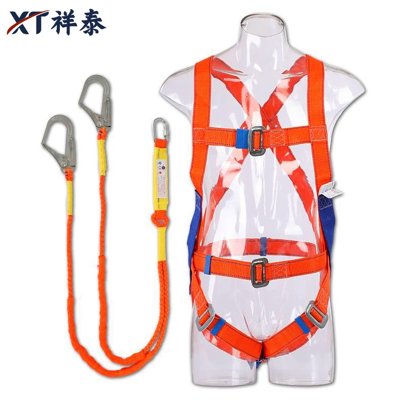 全身五点式安全带 欧式丙纶缓冲双钩安全带高空作业防坠落保险带