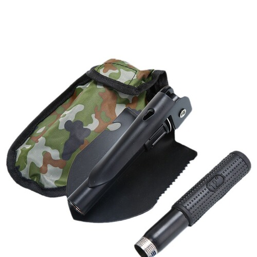 Vehicle-mounted portable small engineer shovel, fishing multi-purpose tool shovel, outdoor camping multi-purpose folding gardening shovel