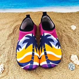 室内运动鞋男女印花跳绳训练无声健身鞋软底跑步机瑜伽鞋外贸沙滩