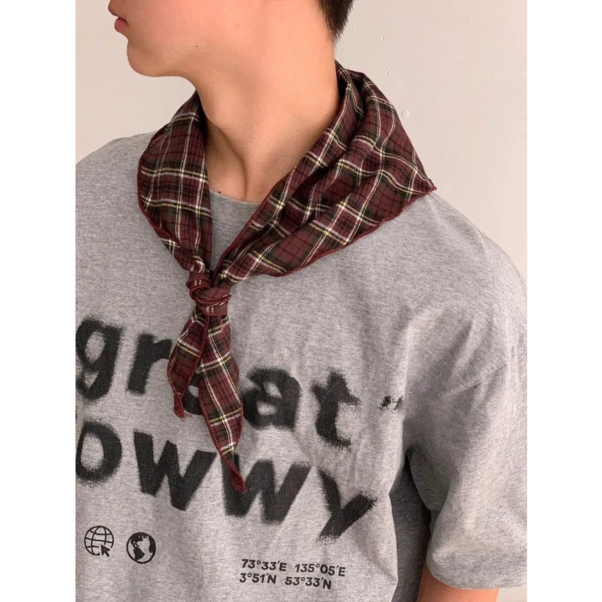 Japanese universal scarf for men and women, keep warm neckerchief for traveling, Korean style