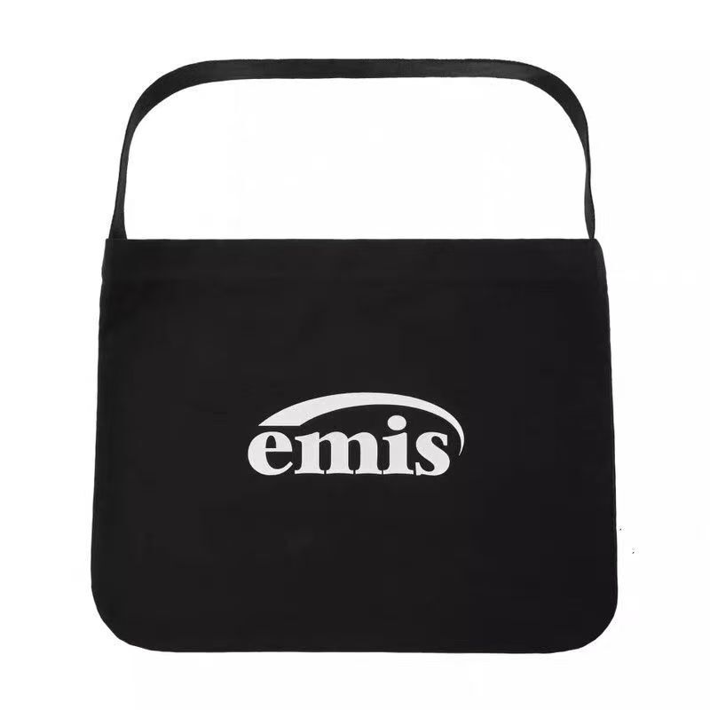 韓国 emis キャンディーカラーレターキャンバスバッグショルダークロスボディトレンディなニッチレディースバッグ大容量ママショッピングバッグ|undefined