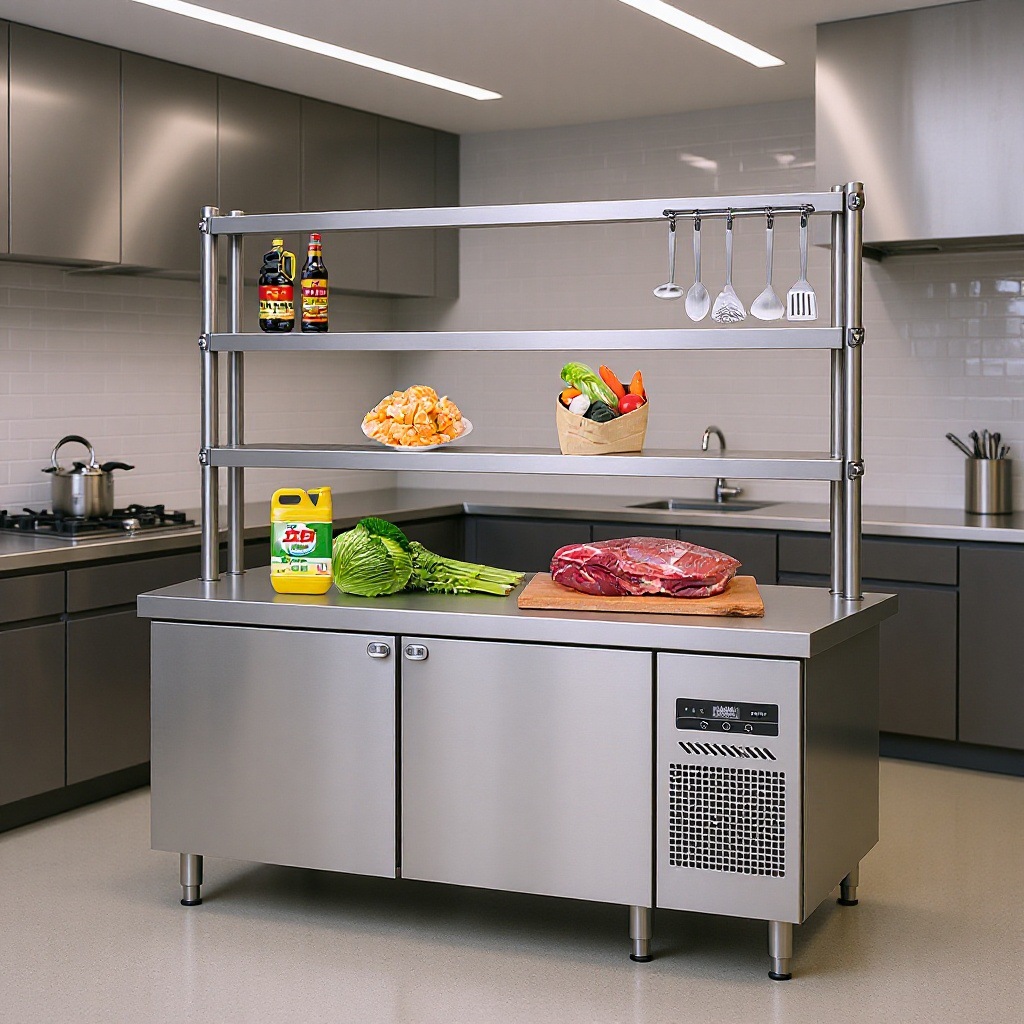 Customized Refrigerated Workbench Freezer, Fresh-Keeping Workbench Freezer, Commercial Refrigerator, Dual-Temperature Refrigerated and Frozen Workbench