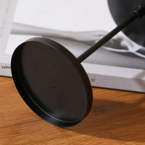 Cross-border black candlestick creative tray candle holder European candlestick set home decoration craft ornaments