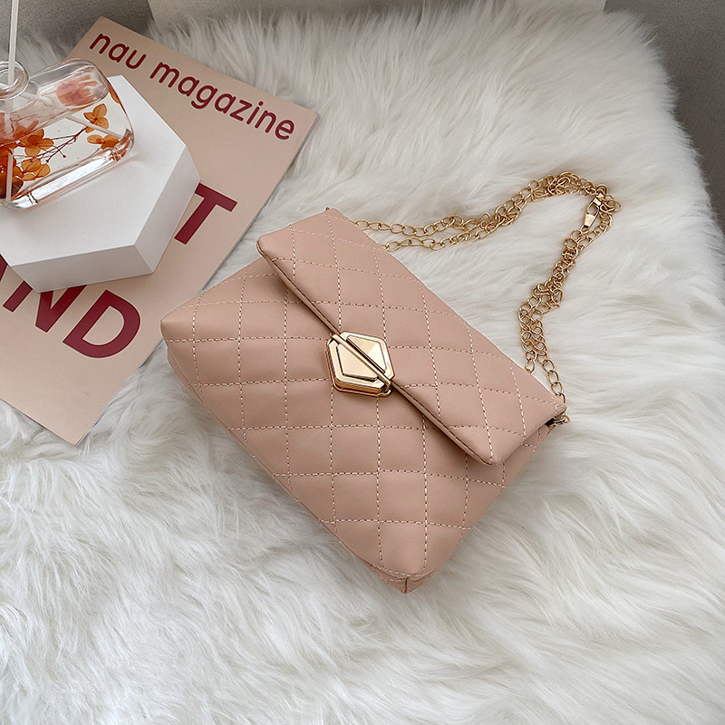 Bolso de mujer transfronterizo de moda 2023 Guangzhou venta al por mayor bolso de rombo bordado bolso de hombro bolso pequeño bolso de mujer bandolera