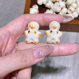 象牙果炭烤姜饼人配件手工diy手链项链手工饰品挂件配饰