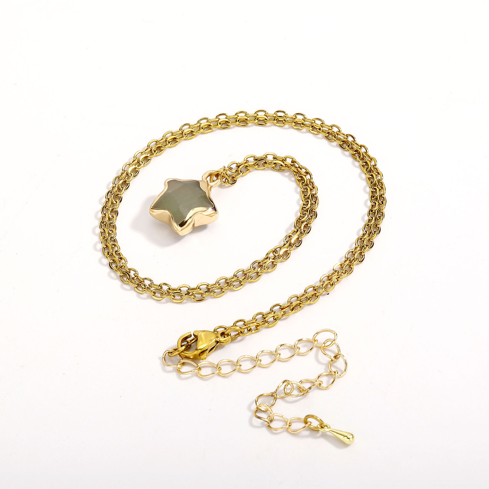 Star Simple Style Classic Style Natural Stone Copper Pendant Necklace Wholesale display picture 3