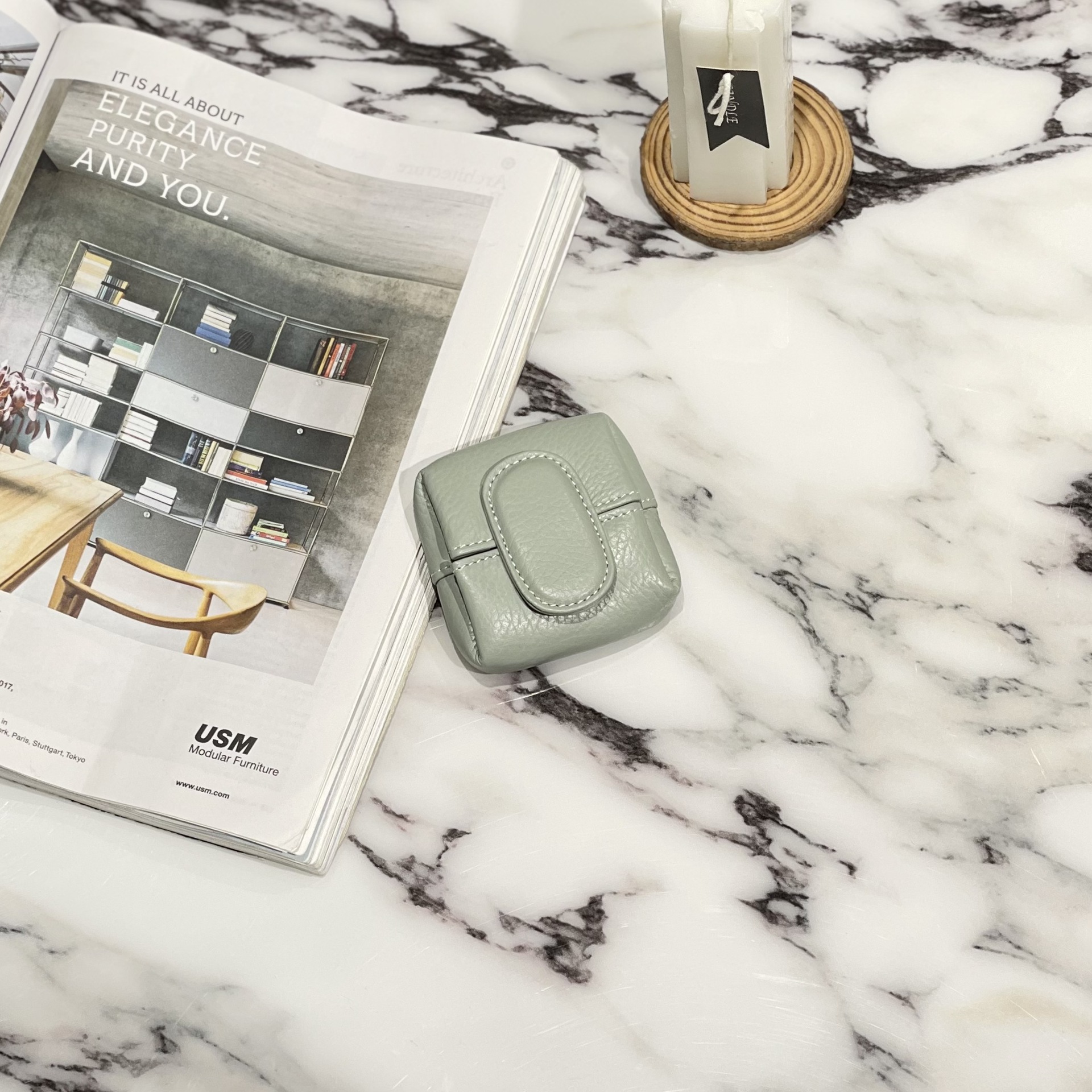 Monedero de cuero genuino primera capa de piel de vaca mini billetera de almacenamiento clave transfronteriza pequeña billetera de piel de vaca de las mujeres