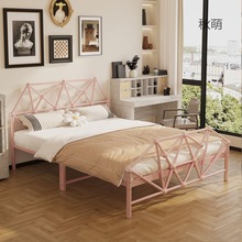 i！欧式铁艺床双人床1.5米家用加固单人铁架床1米现代简约铁床网