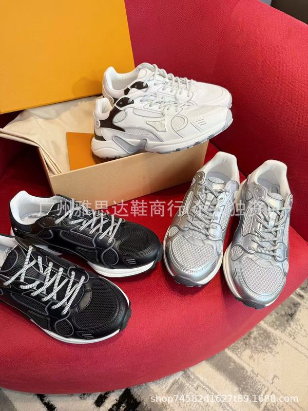 欧货25春夏新款驴鞋银角大王网面拼接运动女厚底透气情侣鞋老爹鞋|undefined