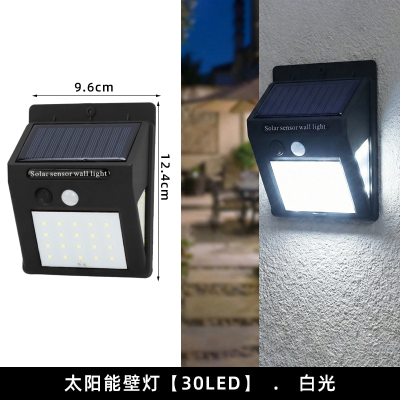 Lámpara Solar de pared 20LED con detección de movimiento humano, lámpara de jardín para el hogar, iluminación exterior, farola impermeable para patio y jardín