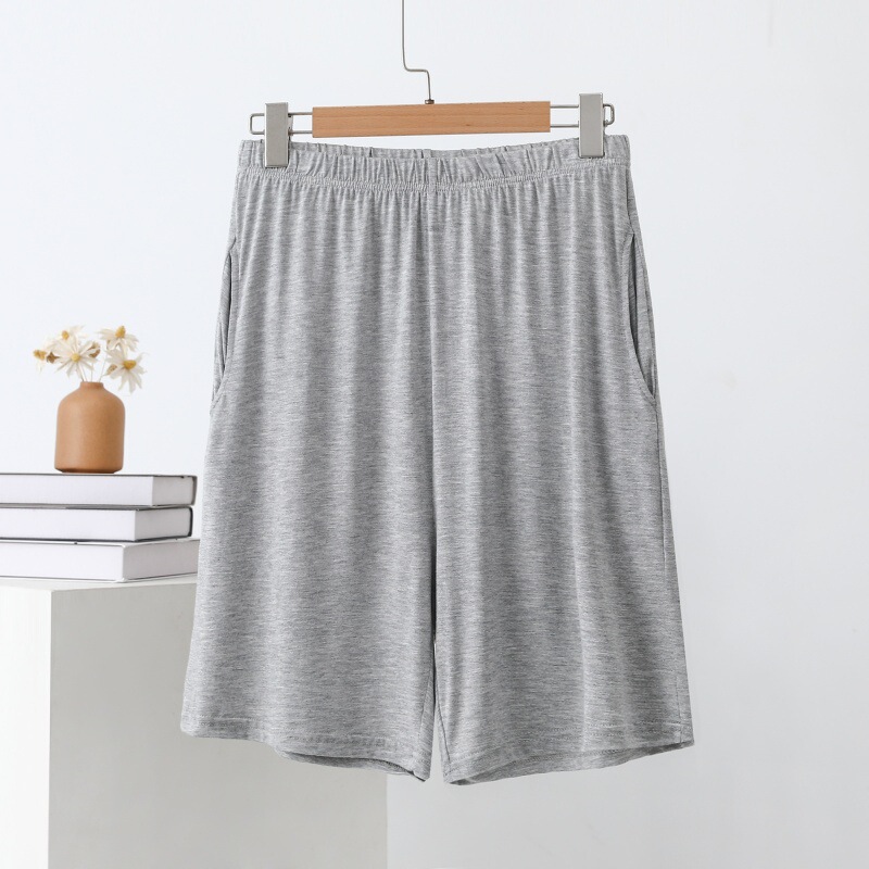 Men's Modal Shorts Summer Thin Style with Pockets Plus Size Loose Casual Wide-Leg Pants for Outdoor Wear Home Pants Sleepwear
