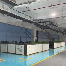 深圳办公室隔断柜简约现代花槽矮柜双面木质花草柜文件资料柜组合