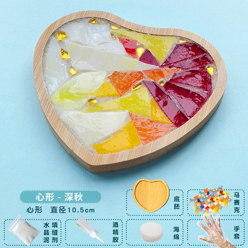 Nuevo producto bricolaje hecho a mano posavasos paquete de material mosaico padre-hijo creativo jardín de infantes pequeño regalo al por mayor juguetes educativos