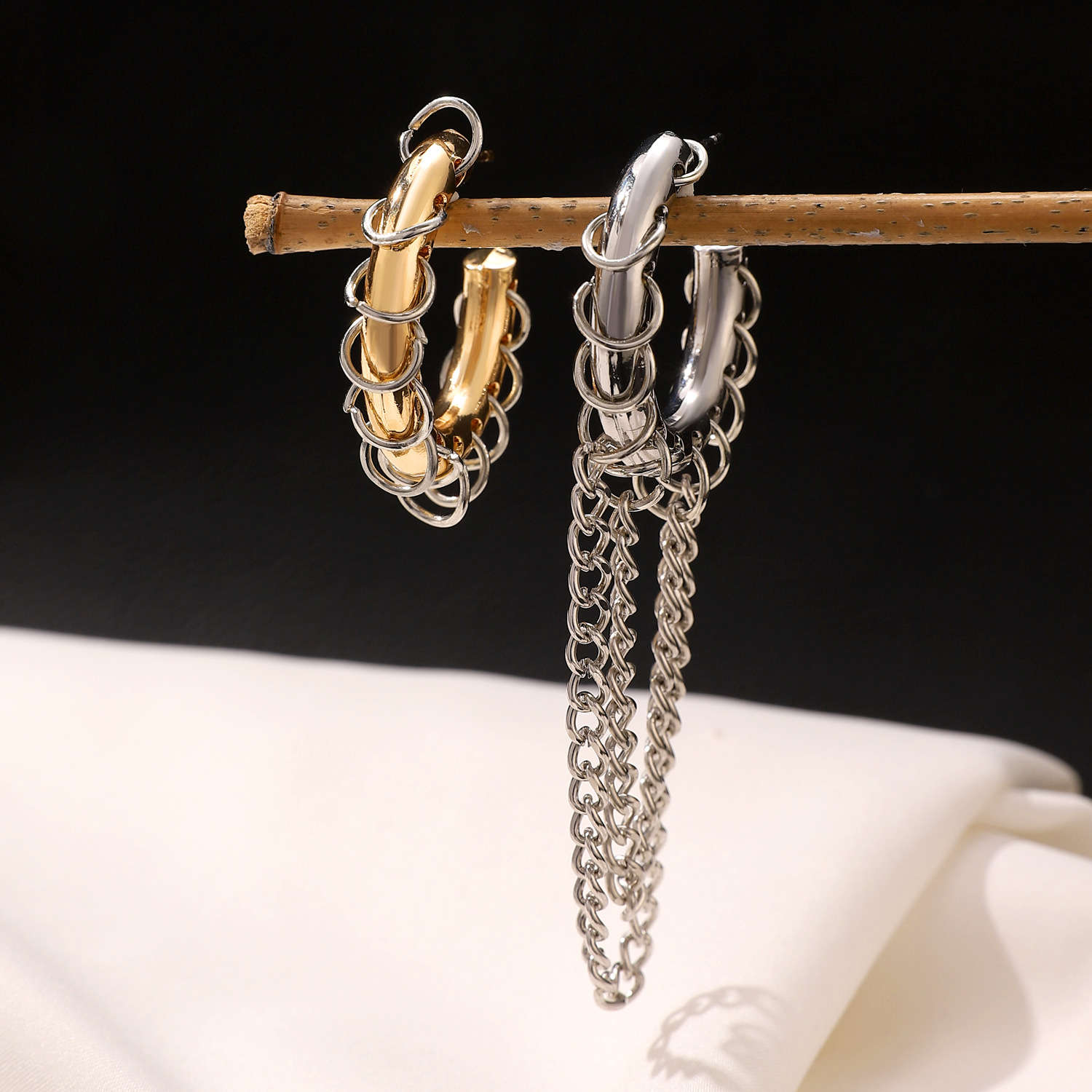 1 Pair Quantity 1 Pair Punk Geometric Plating Alloy Earrings