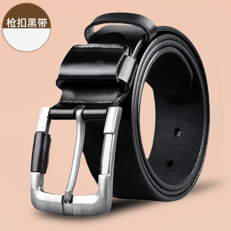 Fabricante de cinturones, venta directa, cinturón de cuero genuino para hombres, cinturón con hebilla, cinturón popular transfronterizo, hebilla de bolso de cuero de vaca