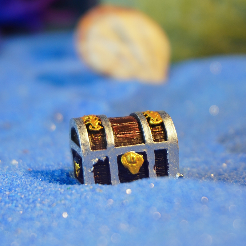 Micro paisaje musgo pequeños adornos retro jungla submarina caja del tesoro acuario pecera paisajismo accesorios al por mayor