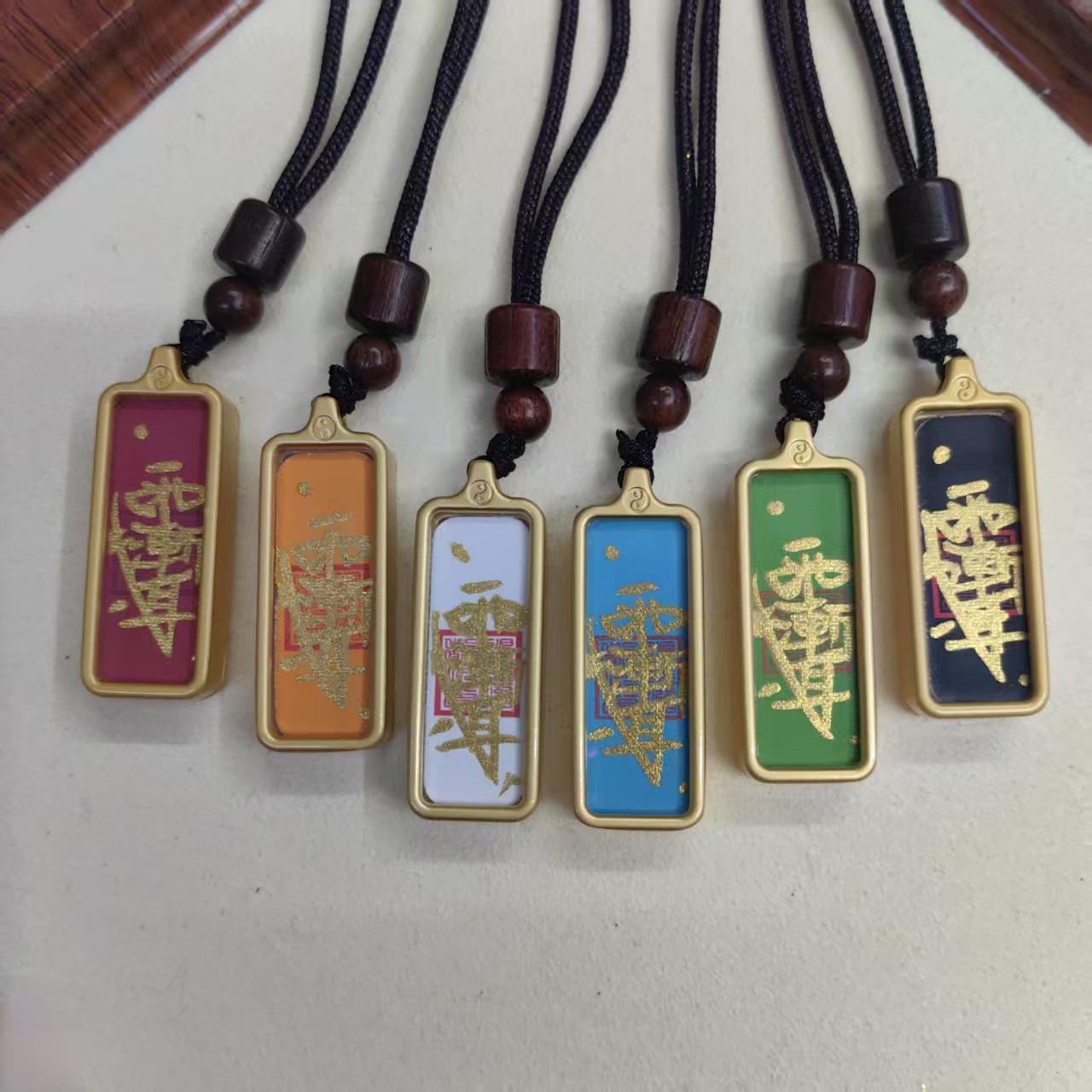 Longhushan Taoist 1*3 small thangka hand-painted with gold and purple symbol, portable pendant, tourist attraction souvenir gift