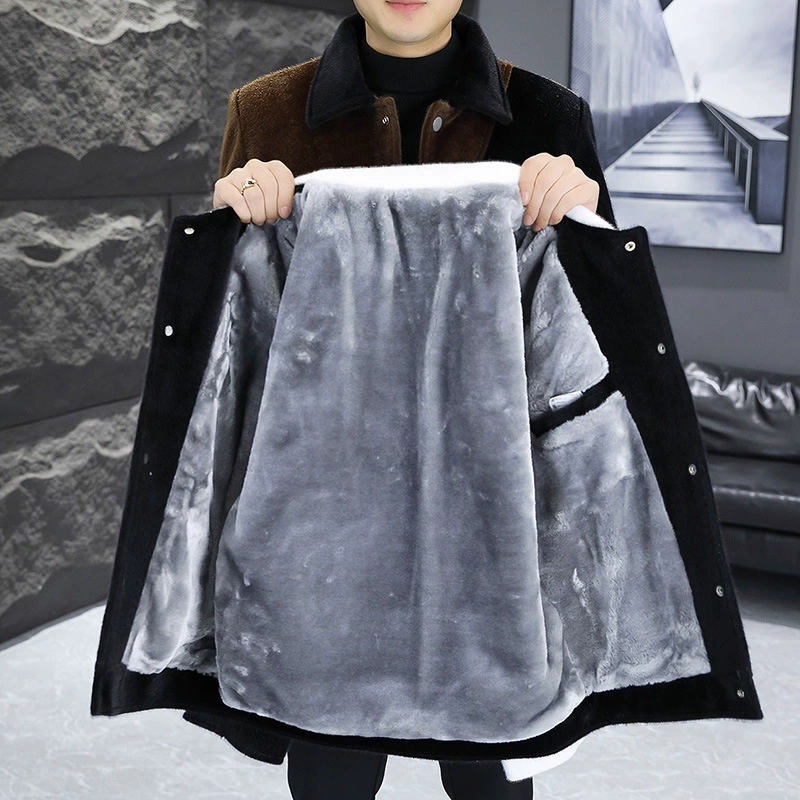 Демисезонная бархатная тёплая куртка, элитное короткое шерстяное пальто для отдыха, корейский стиль