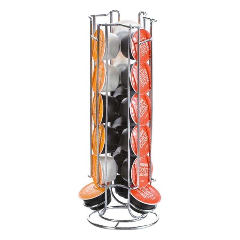 OASISWJ transfronterizo de alambre de hierro Inglés color caja de almacenamiento rack 18 Unids Nestle multi-diversión café cápsula rack