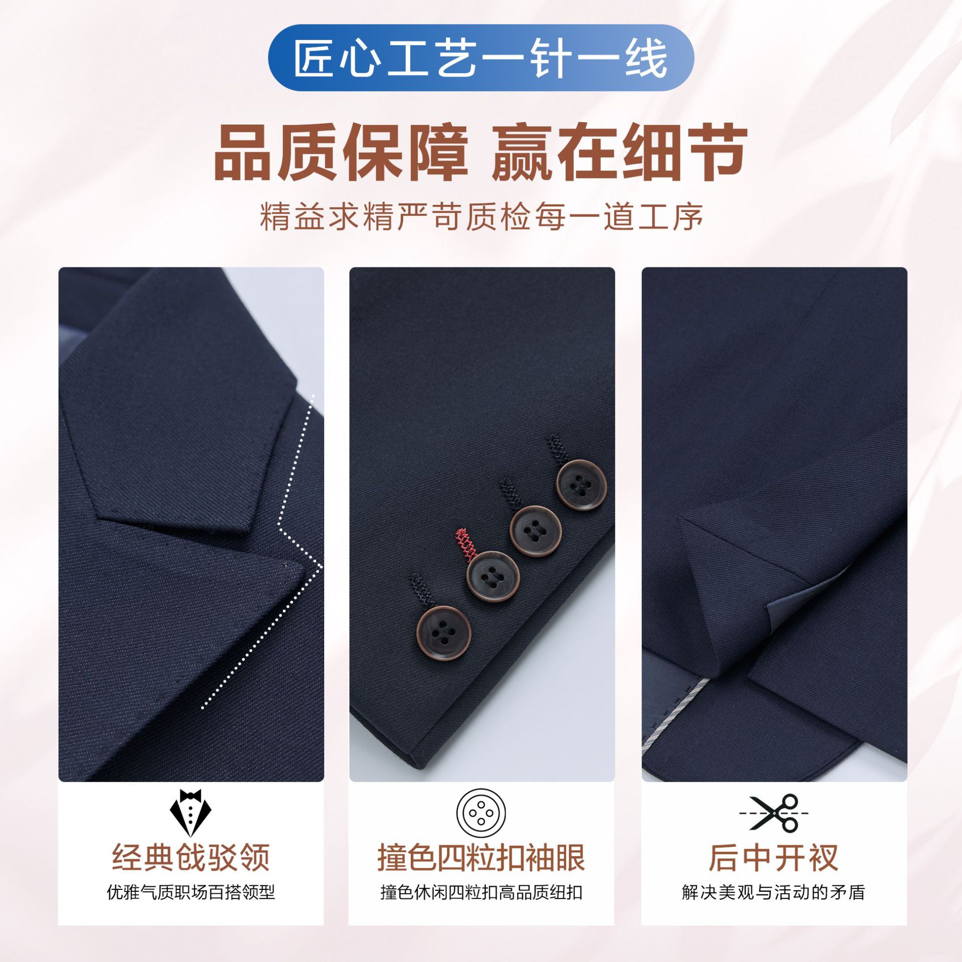 Pantalones de trajes de mujer pantalones de servicio de trabajo pantalones tibetanos azul 4S bancarios pantalones de trabajo pantalones recto image 4