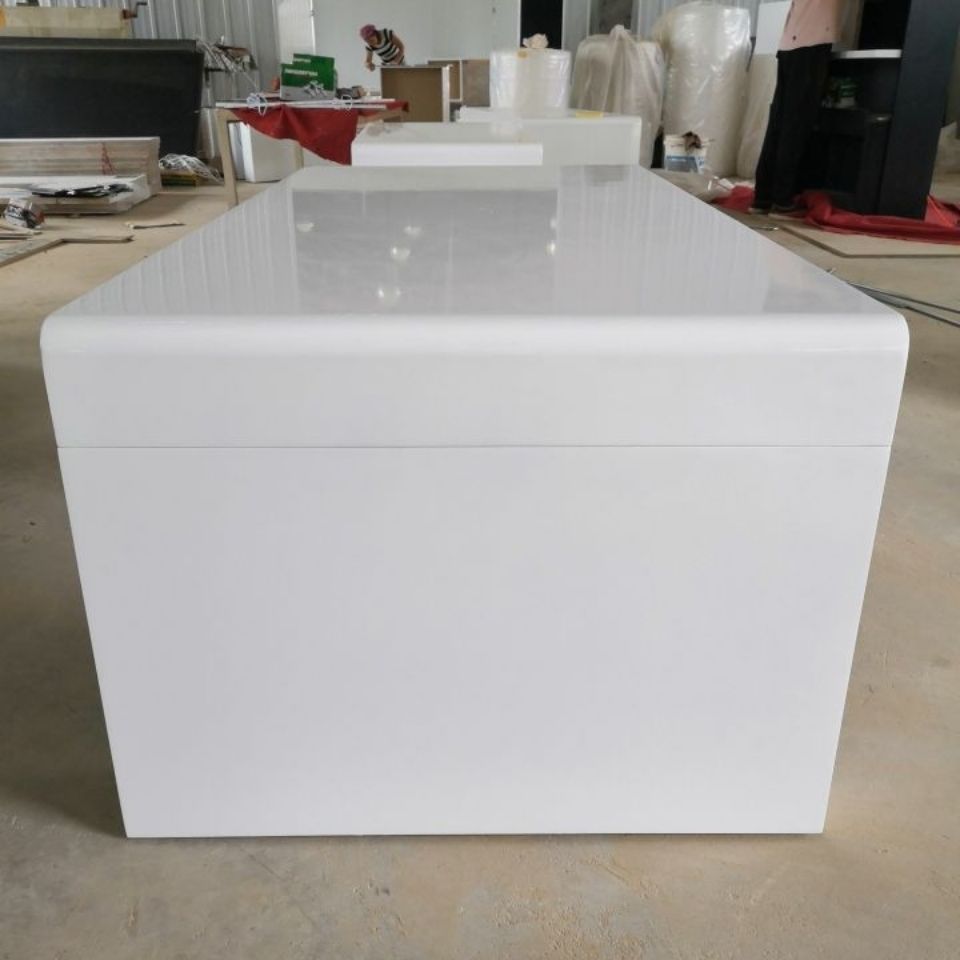 烤漆直播展示台中岛体验桌学习桌手机体验台圆角服装店展示桌展台