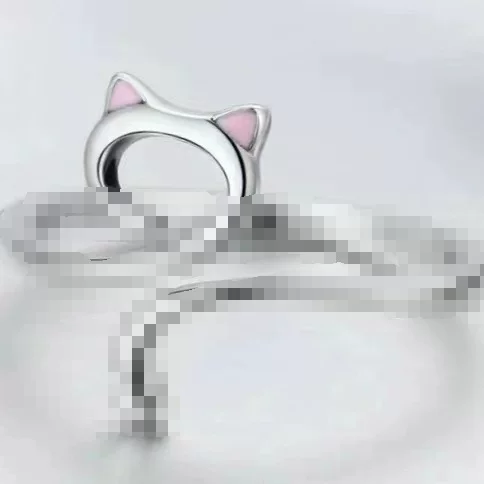 Japanese and Korean ins style fresh hollow cat ring simple dripping cat open ring Japanese style student jewelry wholesale