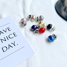 韩式百搭防走光扣胸针 馒头珍珠铜刺马钉领针一针插针网红ins别针