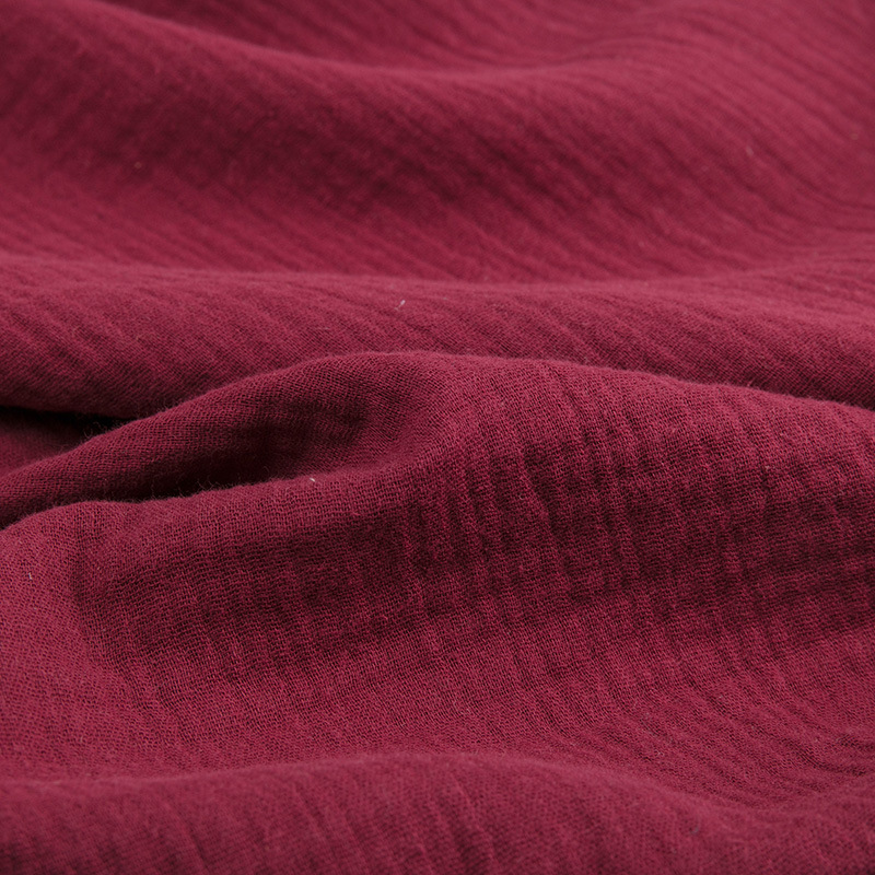 SFSY5003 al por mayor 100% algodón orgánico tulle tela de gaza doble ropa de bebé