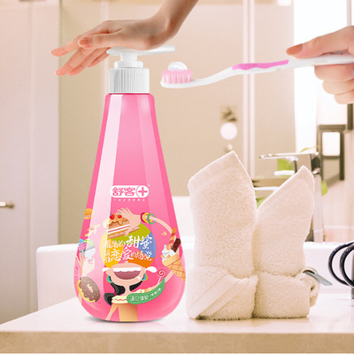 【小額批發】舒客按壓式啫喱牙膏含氟清新口氣去漬250克