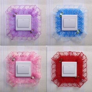 Pastoral Switch Sticker Switch Dustproof Protective Cover Living Room Switch Cover Decorative Cover Fabric Switch Wall Sticker