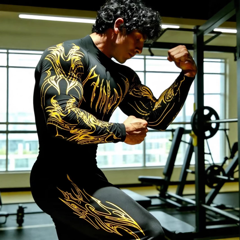 Breathedivinity Men's Long-Sleeved Moisture-Absorbing Quick-Drying Elastic Base Layer Fitness Sports T-Shirt Exclusively for Cross-Border Sales Breathedivinity Men's Long-Sleeved Moisture-Absorbing Quick-Drying Elastic Base Layer Fitness Sports T-Shirt Exclusively for Cross-Border Sales