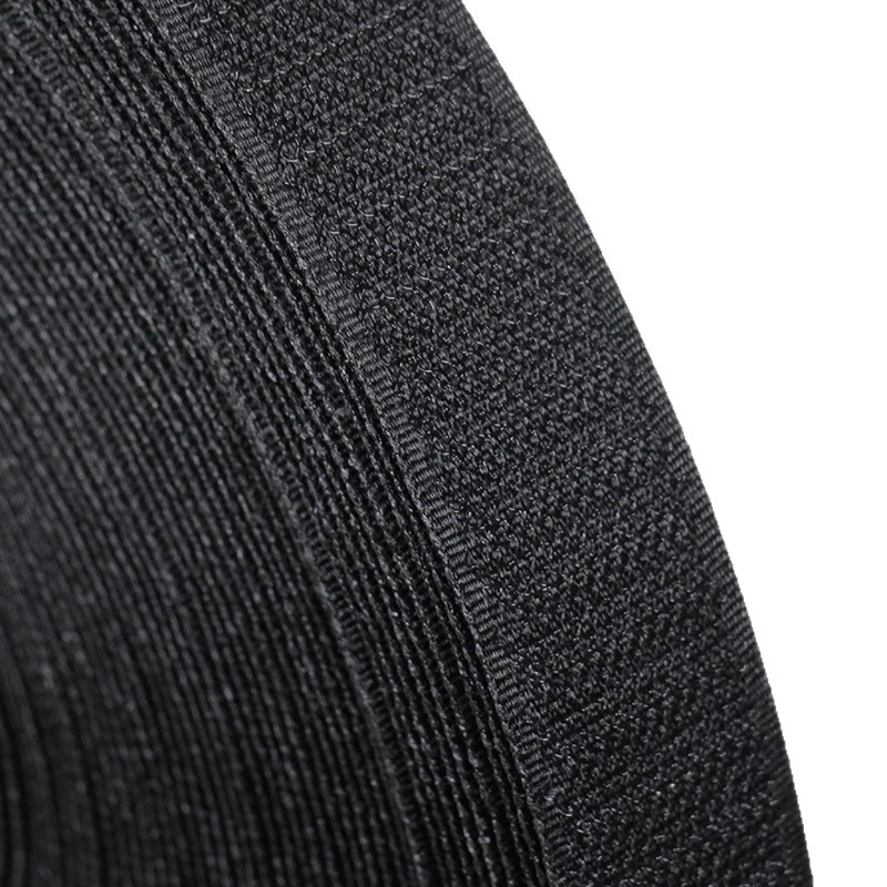 Fabricante mayorista de nylon velcro negro gancho texturizado ventana de ropa almacena velcro de hebilla blanca