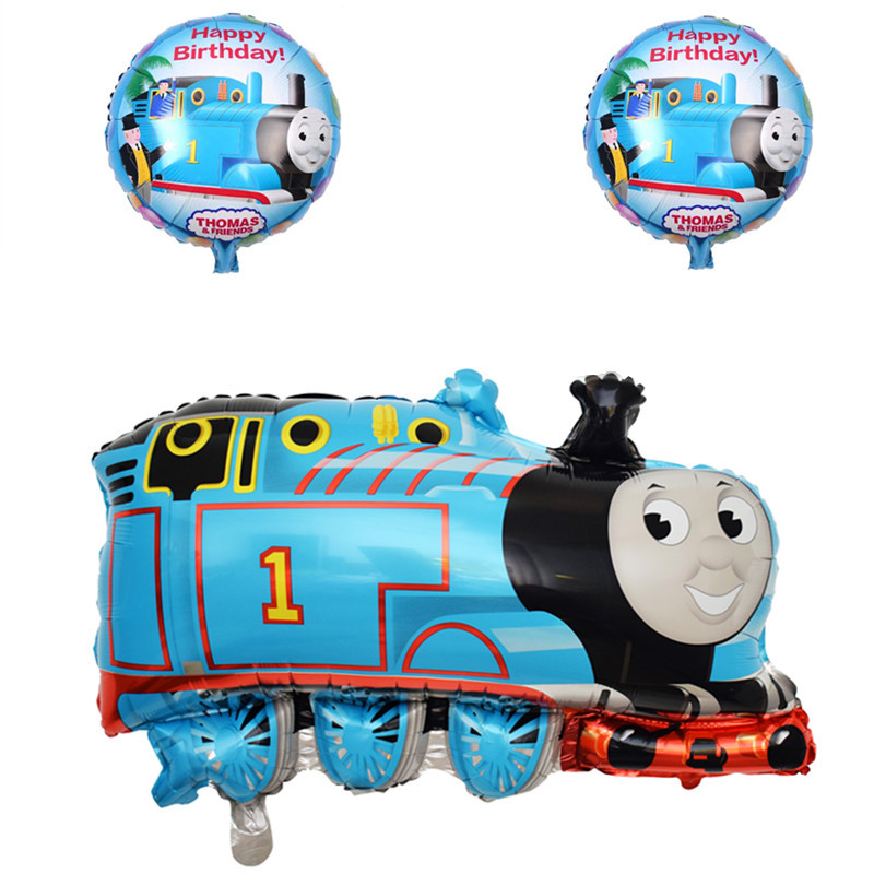 新款大号托马斯火车铝膜气球 生日派对婚庆婚房托马斯火车气球
