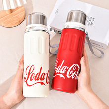 新款316保温杯大容量可乐杯茶水分离杯男304不锈钢双层焖烧水壶