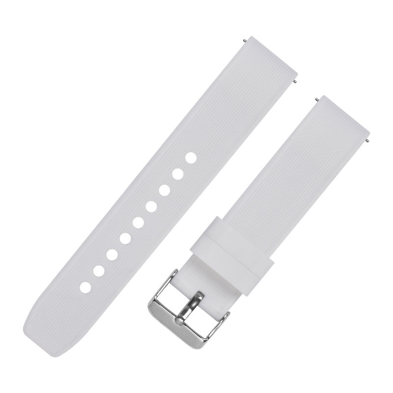 Adecuado para Huawei gt4/5 correa de silicona accesorios de reloj de oreja de liberación rápida 20-22mm correa de muñeca de reloj de cabeza plana de un solo color