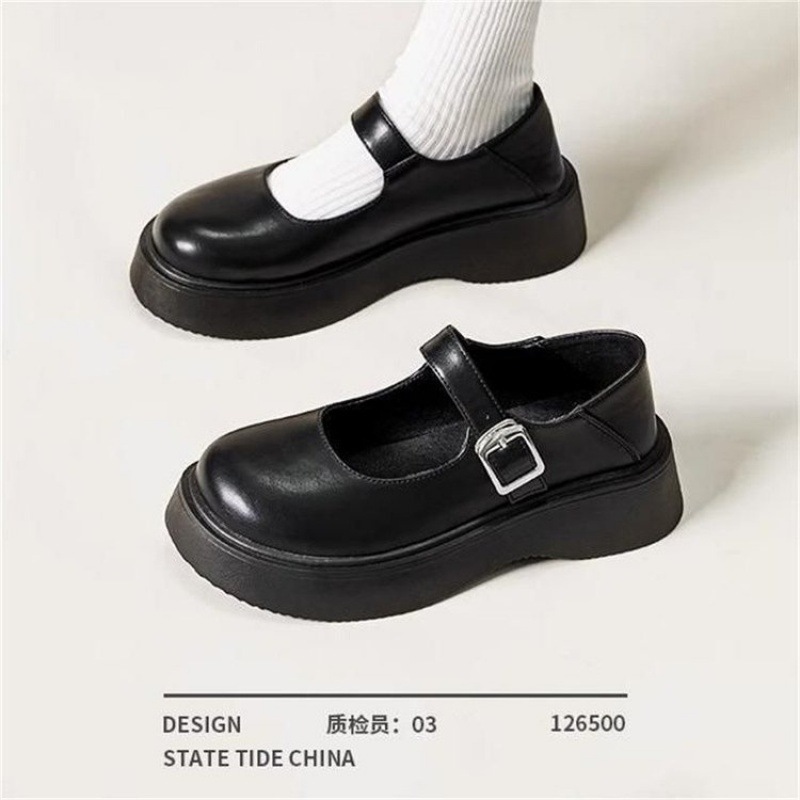 두꺼운 밑창 MARY JANE SHOES SHALLOW MOUTH COLLEGE 두꺼운 밑창 하이힐 여성 신발 원피스 MARY JANE WOMENS SHOES 여름 두꺼운 밑창 MA