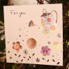 Creative hollow and exquisite greeting card flower and grass butterfly birthday blessing card with envelope 12 selection