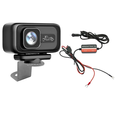 Motorcycle driving recorder Hd 2K Motorcycle Electric - rearview-mirror-bracket-acc-power-supply