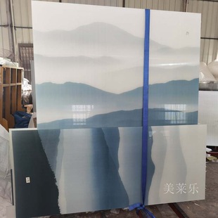 Manufacturers Supply Clip Painting Glass Surface Pinstripe Landscape Painting Glass Processing Guangzhou